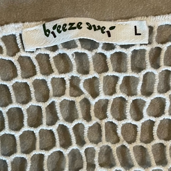 Elegant off-White Lace Sleeveless Top. Breeze Ever. Large. - Picture 3 of 4